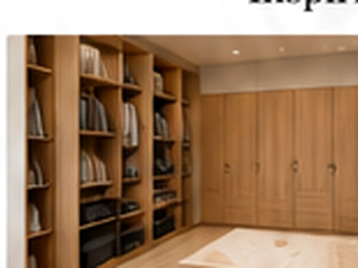 Warm wood bedroom storage