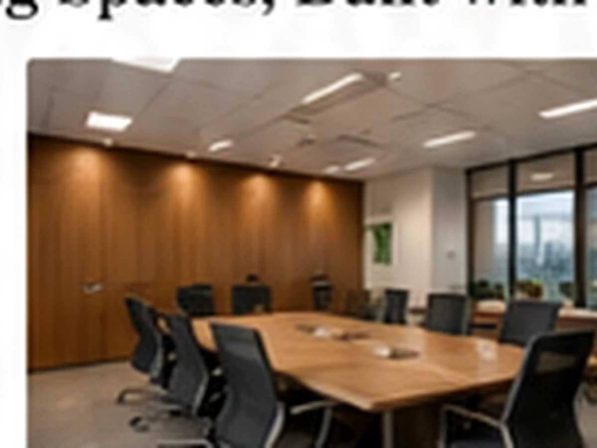 Wood-lined meeting room